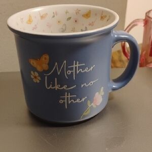 Blue Mug with Butterfly Design